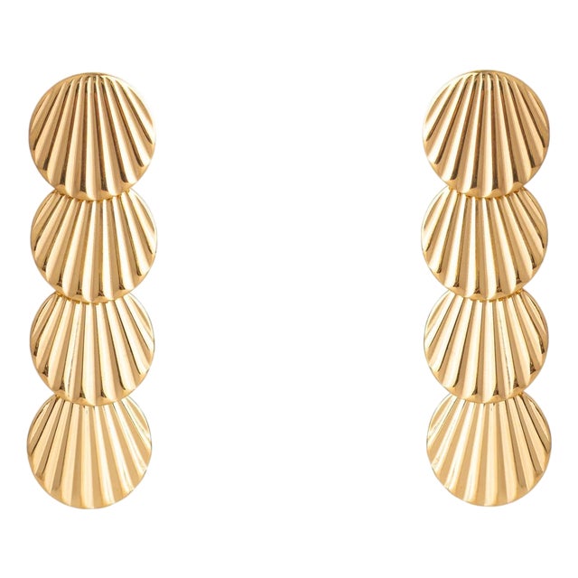 Sun Kissed Seashell Energy Earrings, A Pair For Sale