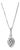 Ladies 14k White Gold 0.56ct Marquise Diamond Halo Pendant Necklace For Sale