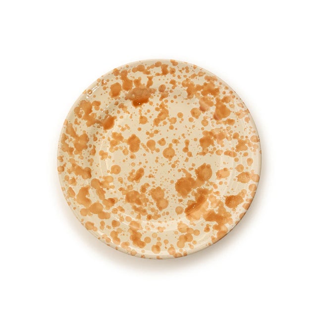 Sharland England Splatter Dinner Plate - Set of 4, Tan and Ivory For Sale - Image 4 of 4