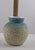 Textured Coral Motif Art Glass Vase – Blue, White & Gilt Decorative Vessel, 6” For Sale - Image 4 of 5