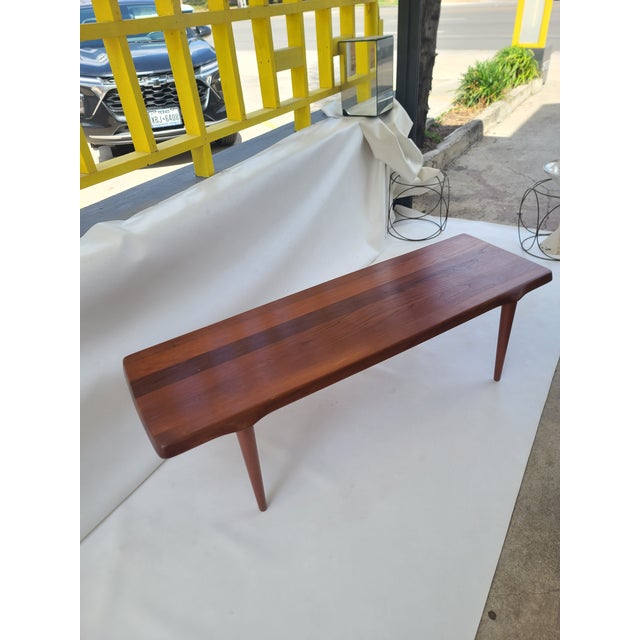 Danish Teak Live Edge Solid Teak Coffee Table For Sale - Image 11 of 14