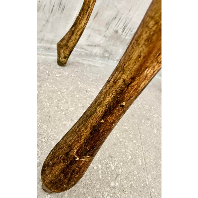 Wood Vintage Mid-Century Italian Florentine Neoclassical Giltwood Rectangle Table With Cabriole Legs For Sale - Image 7 of 12