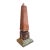 20th Century Italian Rouge and Verde Marble Obelisk With Specimen Plinth For Sale