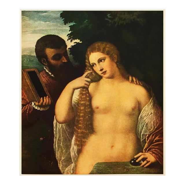 1953 After Titian "Allegory", Vintage First Edition Full-Color Print For Sale
