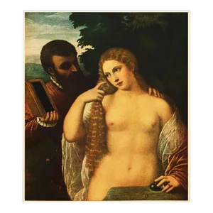 1953 After Titian "Allegory", Vintage First Edition Full-Color Print
