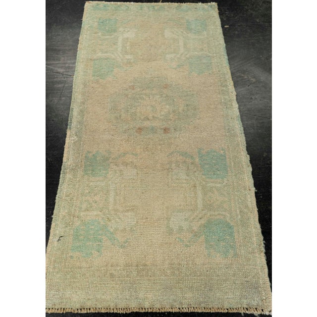 Turkish Mini Rug Oriental Hand Knotted Vintage Rug 1'7" x 3'4" #21151 Explore a curated collection of hallway runners,...