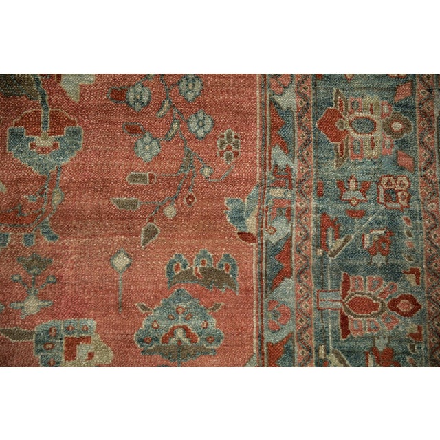 1930s Vintage Persian Bibikabad Quatrefoil Bouquet Wool Carpet For Sale - Image 13 of 13