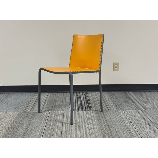 Contemporary Glass Top Dining Table With 6-Chairs For Sale - Image 4 of 5
