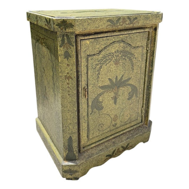 Vintage Hand-Painted Florentine Style Commode Cabinet For Sale