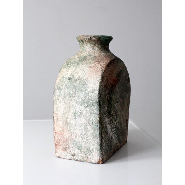 Vintage Cement Sun and Moon Vase Sculpture For Sale - Image 12 of 17