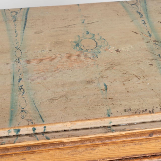 Early 19th Century Swedish Original Painted Pine Chest of Five Drawers For Sale - Image 6 of 13