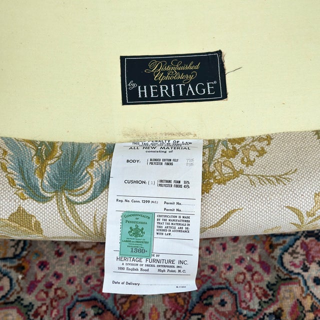 Vintage Drexel Heritage Chippendale Style Wingback Lounge Chair For Sale - Image 11 of 11