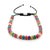 Silver Colorful Gemstone Beaded Adjustable Summer Bracelet For Sale - Image 8 of 8