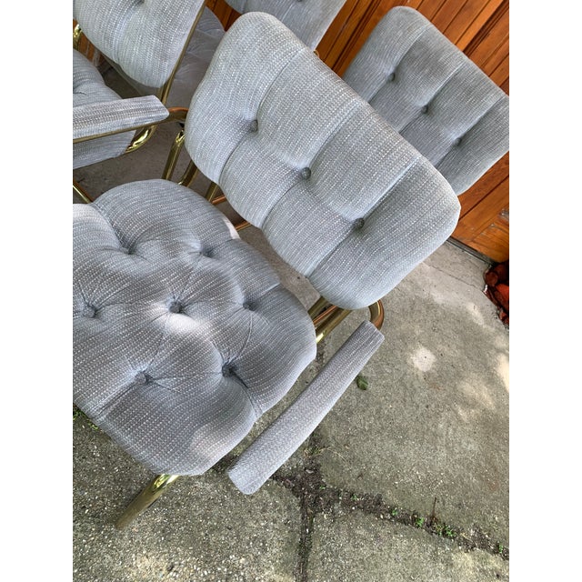 Vintage Italian Dining Chairs in Brass, 1970s, Set of 4 For Sale - Image 15 of 15