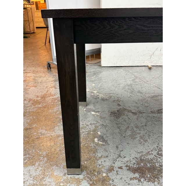 Contemporary Butterfly Leaf Compact Extension Dining Table For Sale - Image 10 of 12