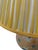 Yellow Vintage Hand Painted Floral Ceramic Lamp With Pleated Yellow Lamp Shade For Sale - Image 8 of 11