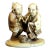 Exquisite Hand Carved Netsuke Figurine of Two Men Travelers For Sale