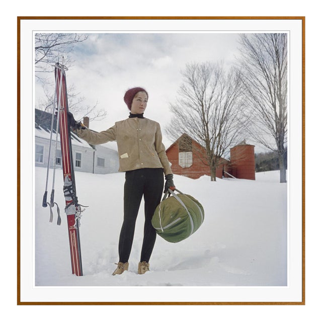 Skiing in Stowe 1962 by Slim Aarons Framed C-Print For Sale