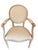 This French provincial cream side chair brings a charming touch to any home! The light, airy color palette blends the...