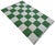 Mid-Century Modern Handmade Woolen Flat Weave Rug, Moss Green and White Checker Board Dhurrie - 5'x8' For Sale - Image 3 of 12