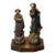 Mid 20th Century Chinoiserie Porcelain Figural Table Lamp on Brass Base in Famille Rose Palette For Sale