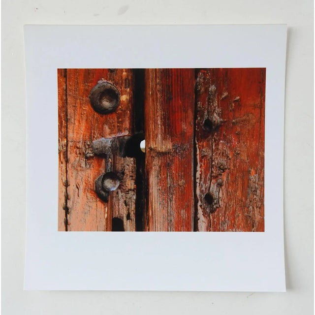 Vintage circa 1990's photograph on paper by Eric C. Weller (20th century) Texas. Detail of door on old building. Unsigned,...
