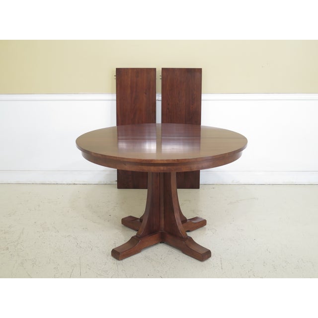 Stickley Round Cherry Mission Extension Dining Table Chairish