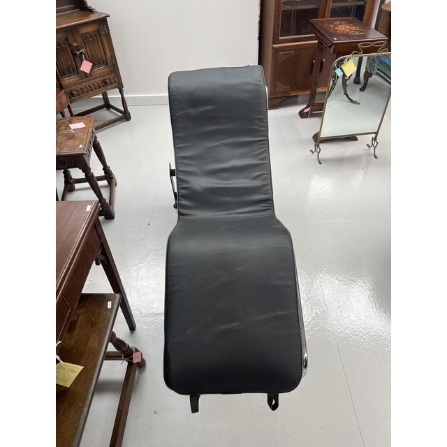 Chrome And Leather Day Bed in the Style of Corbusier, in Very Good conditions. Designed 1990 to 1999 This piece is...
