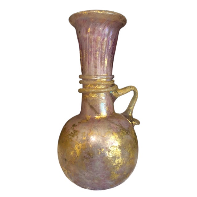Italian Ancient Roman-Style Art Glass Ewer Serving Vessel or Vase For Sale - Image 3 of 6