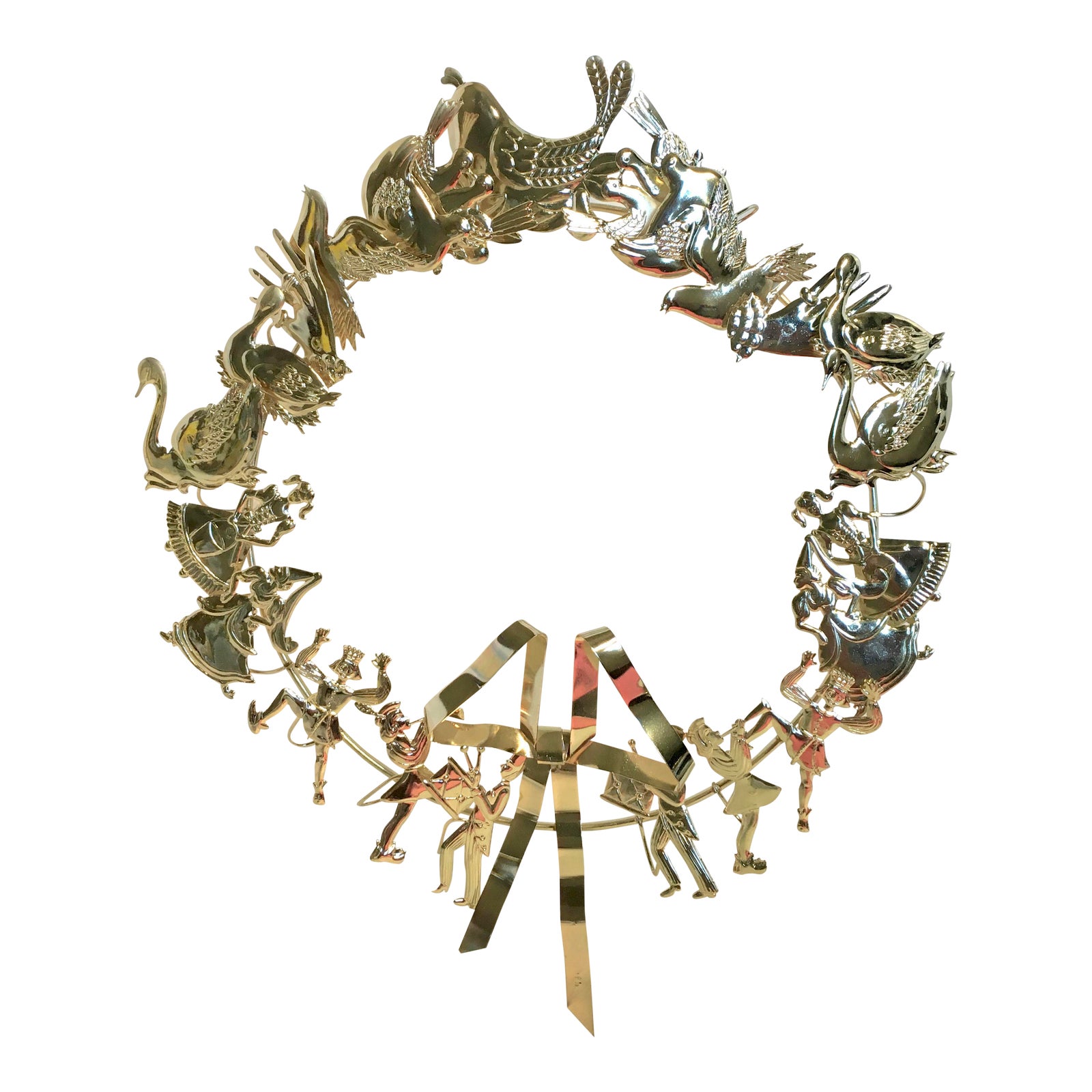 Dresden Brass Holiday Wreath Chairish