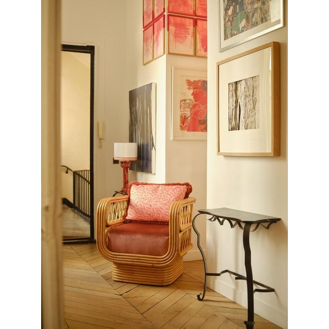 Alba Table Lamp in Ceramic and Linen with Samuel & Sons Trimming by Popus Editions For Sale - Image 6 of 11