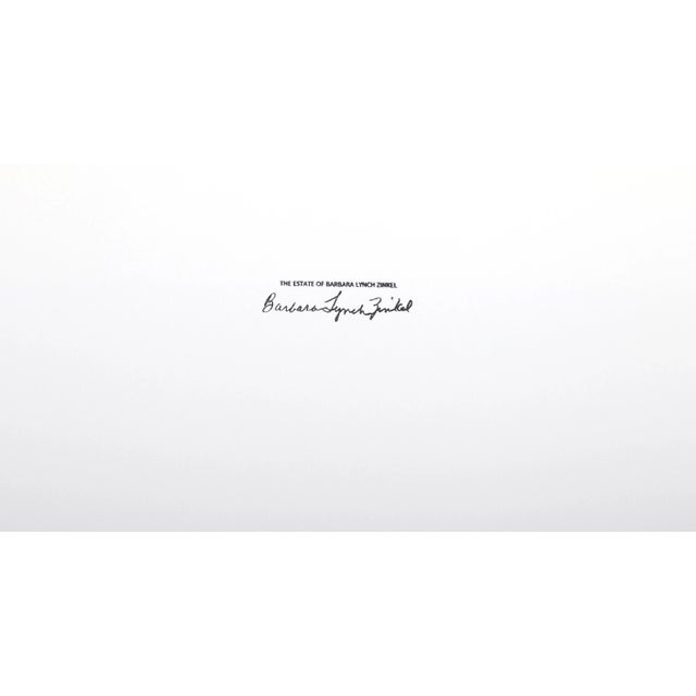 Abstract Burgundy Blue by Barbara Lynch Zinkel For Sale - Image 3 of 7