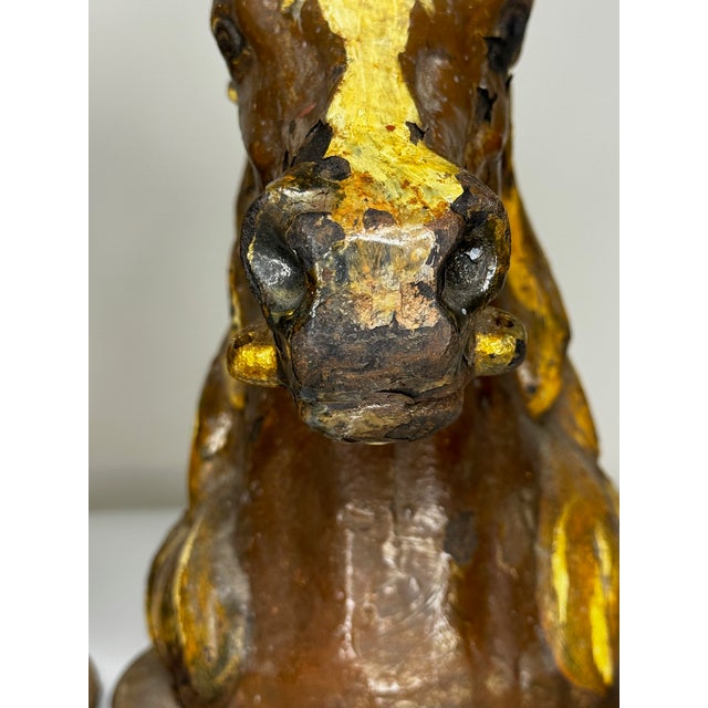 Brown A Rare Pair of Small Scottish Victorian Heavy Cast-Iron Horse Head Gatepost Sculptures For Sale - Image 8 of 16