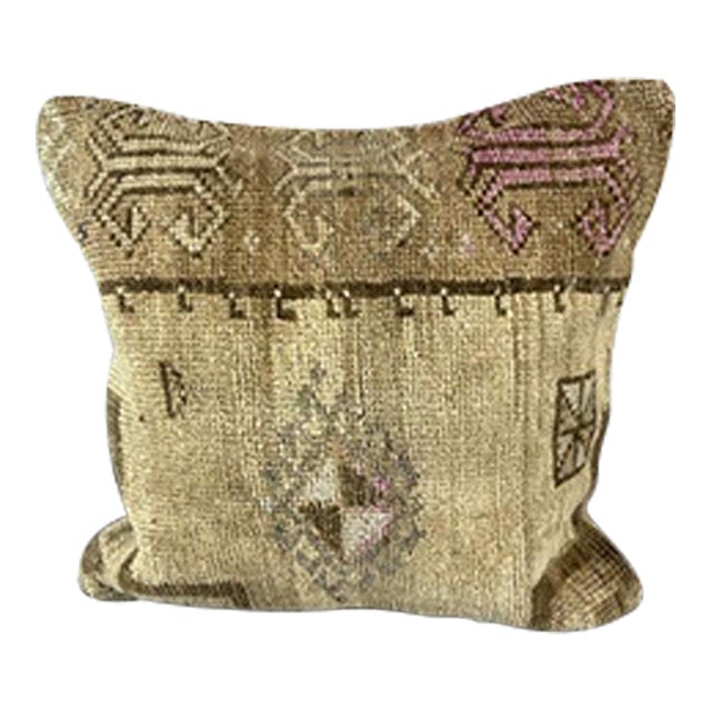 20 x 20 Rug Pillow Anatolian Radiant Turkish Pillow Cushion Cover For Sale