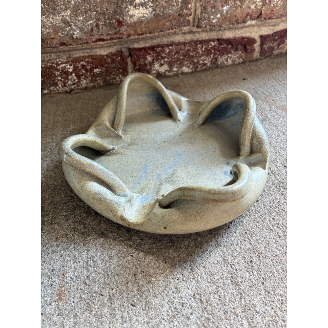 Light Gray Vintage Ceramic Catchall For Sale - Image 8 of 9