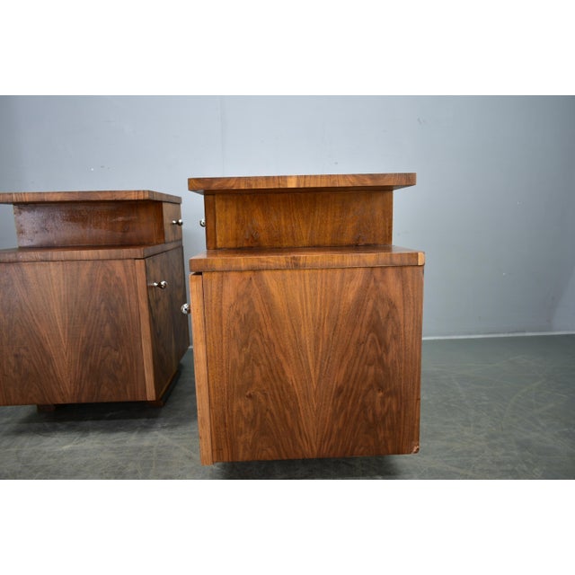 Art Deco Bedside Tables, Former Czechoslovakia, 1930s, Set of 2 For Sale - Image 16 of 18