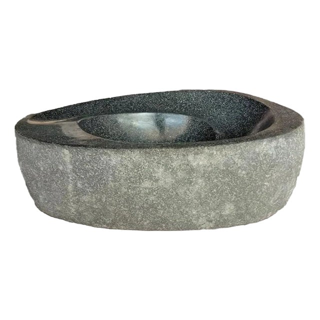 Natural River Stone Vessel Sink Spiral Vanity Basin For Sale