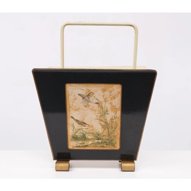 English Metal Magazine Rack, 1950s For Sale - Image 12 of 12