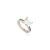 Art Deco Sterling Silver Cubic Zirconia Ring- Dainty Sparkling Statement Jewelry Gift- Size 8 For Sale - Image 3 of 10