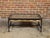 Contemporary Coffee Table Made with Antique Door Fragment on Custom Iron Base For Sale - Image 4 of 11
