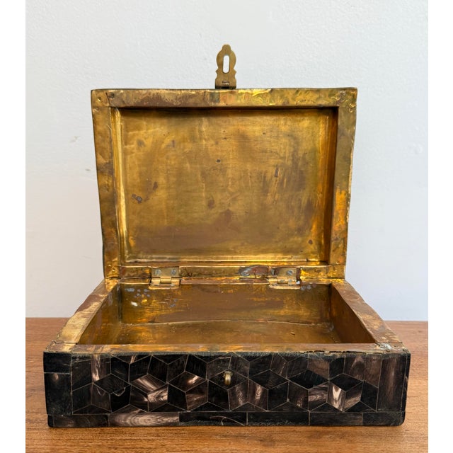 Late 20th Century Late 20th Century Maitland-Smith Style Tessellated Bone Box For Sale - Image 5 of 12