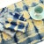 Textile Rousseau Gold & Indigo Blue Abstract Pattern Hand Dyed Linen Napkins- Set of 4 For Sale - Image 7 of 8