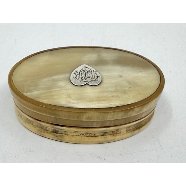 19th Century Three Horn, Silver and Wood Trinket or Snuff Boxes For Sale - Image 11 of 18