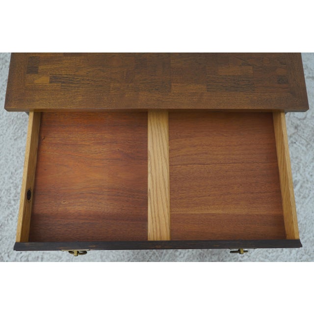 Pair John Stuart Mid Century Modern Walnut End Tables For Sale In Philadelphia - Image 6 of 18