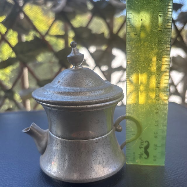 Vintage Wilton Armetale Pewter Plough Tavern Small Teapot With Lid For Sale In Los Angeles - Image 6 of 8