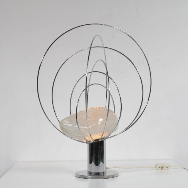 This is an exceptional table lamp designed by Angelo Brotto, model 'Barnaba', manufactured by Esperia in Italy. This...