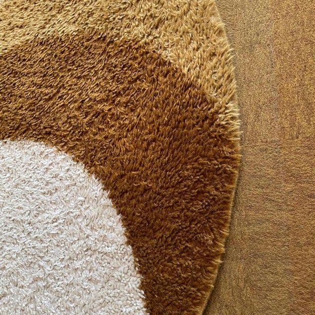 Small Pop Art Psychedelic High Pile Rug from Reichel Rugs, Germany, 1970s For Sale - Image 9 of 18