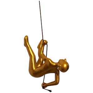 Large Gold Climbing Man