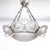 Silver 1930s Art Deco Frosted Glass Chandelier With Stylized Cubist Floral Motif For Sale - Image 8 of 18
