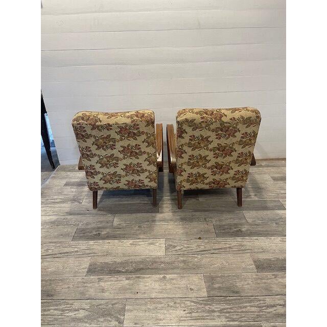 Vintage Mad-Man Relax Chairs by Halabala for Up-Zavody Rousinov, 1960s, Set of 2 For Sale - Image 3 of 8